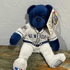 🔥⚾️ NWT Vintage New York Yankees Team Beans Authentic MLB 8" Bear Beanie Plush